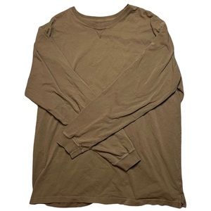 Woolrich tan cotton long sleeve crewneck t shirt size XXL